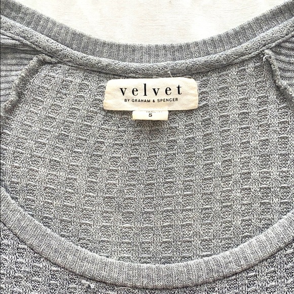 Velvet Grey Waffleknit Sweater - Picture 2 of 3